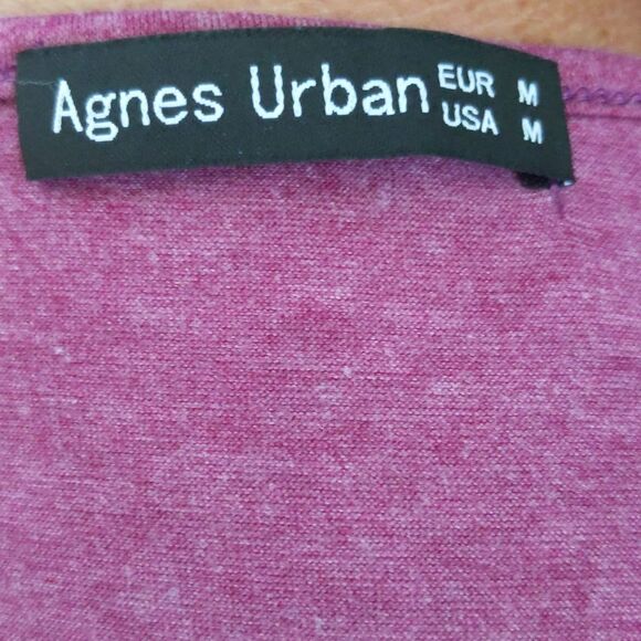 Agnes Urban long sleeved v-neck soft polyester/cotton blend tee T-shirt M - Picture 4 of 6